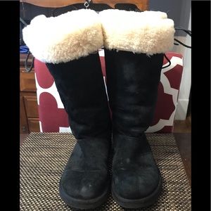 UGG tall black suede boot